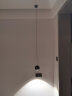 艾希欧（AiXiOU）【沐光】经典款卧室床头吊灯现代简约升降调节吊线灯极简单头小吊 珍珠黑【直径12cm】-暖光3000K 实拍图