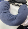 MUJI舒适颈部靠枕 午睡枕U型枕办公室头枕靠枕旅行护颈枕 带帽 海军蓝 实拍图
