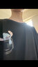 大鱼界线纯色t恤男潮牌潮流百搭ins宽松半袖男夏季新款青少年衣服男生短袖 口袋史迪仔-黑色 XL(135-145斤） 实拍图