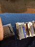 禹幕腾皮带腰带男士情人节百搭休闲潮流荔枝纹商务腰带带黑色120cm 银色方块 120cm 实拍图