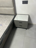 轻奢岩板床头柜卧室床头柜简约现代主卧家用储物收纳柜整装床边柜 浅灰色【实木款】双抽 48cm高 50cm宽*40cm厚 实拍图
