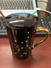 赛太太 高颜值镶钻星座陶瓷马克杯咖啡杯带盖勺茶水杯子生日礼物送女友 处女座（黑） 实拍图