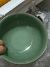 涵青堂青瓷餐具家用米饭碗哥窑创意冰裂纹罗汉碗 龙泉陶瓷纯色稀饭碗 哥窑梅子青5英寸10个 实拍图