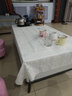 颖爵 餐桌布布艺茶几布垫台布PVC免洗清新长方形圆形防水防油防烫定制 珠光花儿朵朵 100x160cm 实拍图