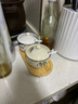 屋里屋外厨房调料盒陶瓷调味罐组合套装家用盐罐佐料收纳盒糖罐油泼辣椒罐 混色款-两件套带托盘带勺子 实拍图