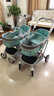 逗逗熊多功能双胞胎婴儿推车轻便高景观可坐可躺拆分折叠双人儿童手推车 旗舰版荷绿色【可拆分双胞胎】 实拍图