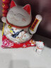 吉善缘电动摇手陶瓷招财猫店铺公司开业礼品办公室桌面摆件乔迁新居礼物 10寸财福双全（电动摇手） 实拍图