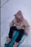 梦多福儿童滑板滑草板滑沙滑雪板雪爬犁雪橇冰车儿童亲子加厚滑雪车 70CM蓝色儿童款 雪爬犁（带刹车+拉绳+坐垫） 实拍图