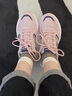 特步女鞋跑步鞋透气老爹鞋休闲鞋官方品牌轻便时尚百搭撞色运动鞋女 紫 38 实拍图