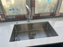 高仪（GROHE）防冷凝304不锈钢水槽 家用1MM手工槽 洗碗池水槽 厨房洗菜盆单槽 大单槽/L型抽拉龙头 实拍图