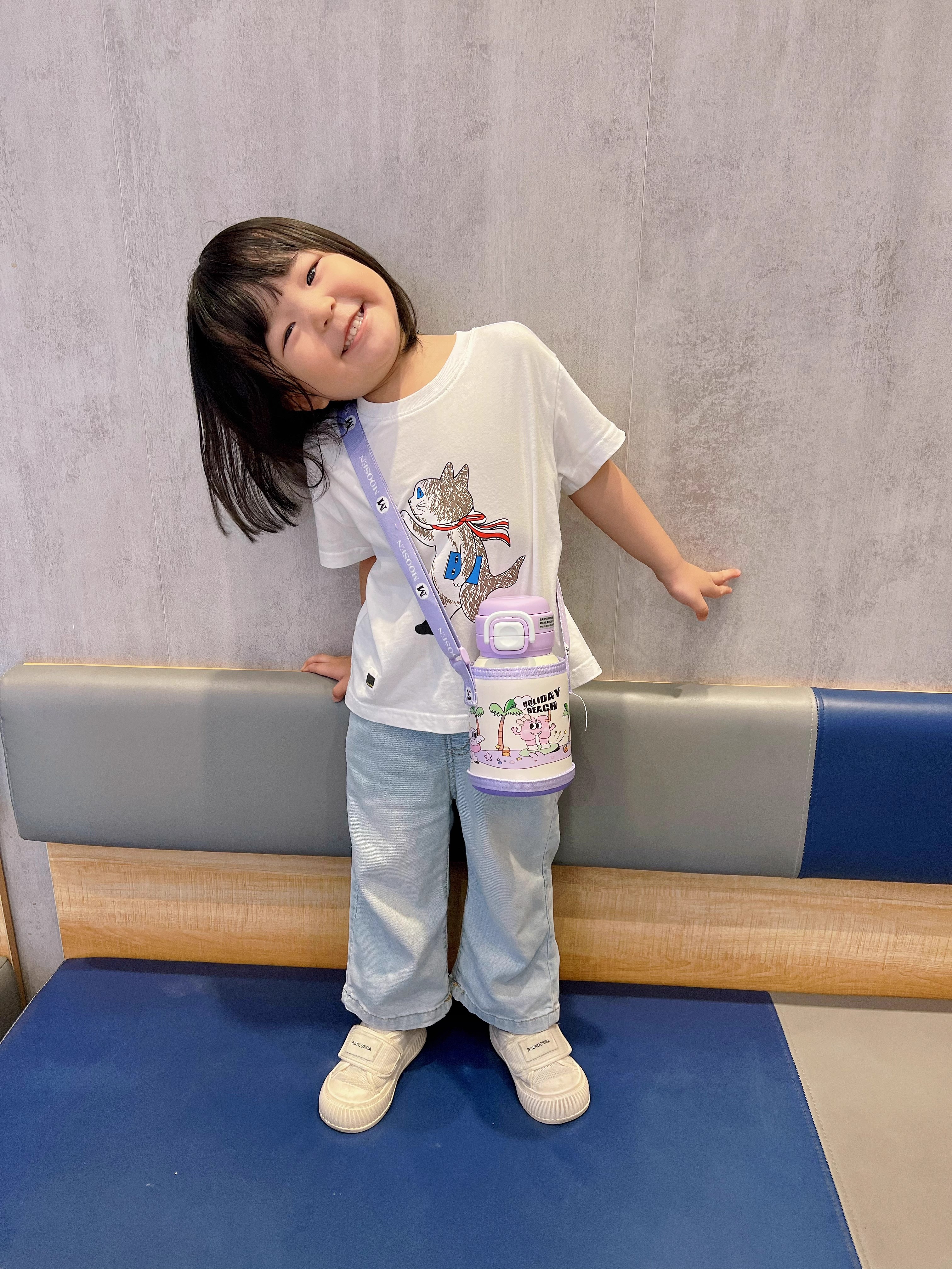 慕馨（moosen）儿童保温杯316陶瓷内胆水杯男女小学生上学专用吸管杯双饮杯子 【陶瓷内胆-抗菌99%】粉色550ML--赠杯刷吸管刷 实拍图