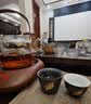 容山堂 描金玻璃茶杯 加厚锤目纹个人杯品茗杯 功夫茶具 锤目金星茶杯-美景 实拍图