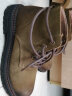 马登（Maden）英伦风马丁靴男中高帮工装靴反牛绒皮休闲鞋秋冬加绒 黄棕色 38 实拍图