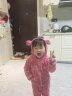 迪士尼婴儿衣服女童金丝绒套装冬装0-6岁女宝宝2加绒洋气卫衣两件装韩版 粉红色 双面绒蝴蝶结紫红 90cm适合80-90cm年龄2-3岁 晒单实拍图
