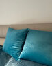爱枕亿 水晶绒抱枕简约纯色时尚靠枕柔软毛绒沙发大码靠垫床头抱枕靠垫 孔雀蓝 45cm*45cm含芯(套子+芯子) 实拍图