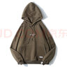型曼秋冬季复古连帽卫衣男士加厚潮牌宽松潮流百搭休闲外套男学生帽衫 咖绿色 M 实拍图