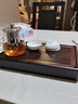 简絮 实木小茶盘套装黑檀储水式家用茶海日式茶台托盘旅行功夫茶具办公会客 7.黑檀木中号盛水茶盘【35*22*5.5cm】 实拍图