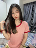 蝗裳一族女士T恤2024夏季新款韩版圆领简约百搭修身显瘦洋气上衣短袖t恤女 粉色 L 建议100-110斤 实拍图