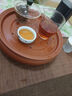 妃汐蒂 功夫茶盘茶台紫砂大茶盘陶瓷茶具简约家用圆形茶托盘储水 红色双鱼(10英寸26cm） 实拍图