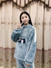 小情歌 情侣睡衣女冬季珊瑚绒加厚保暖男士加绒可外穿男女家居服套装 3367 女装（主推款） XXL 实拍图