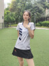 谛汐 羽毛球服网球服男女夏速干运动衣服短袖短裤裙乒乓球训练队服 1260女款薄荷绿+3906白色 L 实拍图