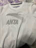 安踏（ANTA）t恤男士短袖夏季薄款圆领潮流大logo纯色舒适透气跑步上衣运动服 -1纯净白色/金标 L (175) 适合120-140斤 实拍图
