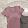 爱暇步春夏薄款瑜伽服套装女速干短袖运动T恤普拉提健身服美背运动套装 迷雾紫上衣+X43123NS古木灰 九分 M 实拍图
