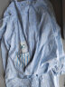 草景家纯棉月子服夏季薄款孕妇睡衣宽松大码产后夏天吸汗透气哺乳衣套装 923蓝色 XL(建议体重120-140斤左右) 实拍图