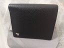 皮尔卡丹钱包男头层牛皮竖款二折商务简约票夹钱夹礼盒送礼礼物黑色 实拍图