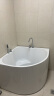 艾吉诺 三角扇形浴缸家用小户型mini 深泡成人日式迷你 淋浴一体移动 银色龙头款 约0.9米 晒单实拍图