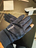 罗维利特麂皮绒手套男冬季加绒保暖薄款触屏半指露二指户外骑行跑步开车棉 麂皮绒露二指-深蓝色 均码 实拍图