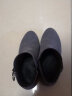 红蜻蜓女靴冬季新款加绒保暖低跟粗跟女棉靴短靴时尚磨砂女鞋 WFC7301灰色 34 晒单实拍图