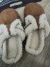 细细条（XIXITIAO）韩版时尚复古勃肯鞋女冬2023新款室内外穿加绒保暖棉拖鞋 浅棕色 36-37（适合35-36的脚） 实拍图