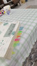 萱舍（XUANSHE）正方形桌布免洗防油防水家用餐桌垫方桌桌布轻奢高级感小桌布清新 绿格太阳花/印花【默认直边 花边联系客服】 100*100cm 实拍图