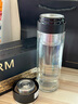 格米（germ）生日礼物父亲节高档双层玻璃杯男士抗菌防烫茶水分离泡茶杯子水杯 黑色礼盒套装【抗菌款】350ml 实拍图