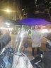 斯恋电动车雨棚可折叠雨棚收缩式防雨棚挡风板摩托车新款折叠式遮阳伞 紫色 [A8]车有后视镜款 实拍图