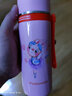 富光 儿童保温杯男女宝宝小学生水杯子弹头钢盖便携带提绳直饮茶杯子 350ml橘粉小兔子【316不锈钢】 实拍图