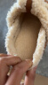 细细条（XIXITIAO）韩版时尚复古勃肯鞋女冬2023新款室内外穿加绒保暖棉拖鞋 浅棕色 38-39（适合37-38的脚） 实拍图