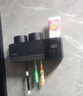 MIPO 智能紫外线杀菌牙刷消毒器电动壁挂挤牙膏牙杯烘干免打孔置物架 K6-3杯银灰+吹风机架 实拍图