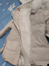 焦碧荟雅廘羽绒服女装 中长款羽绒服长袖韩版 连帽大毛领冬季外套羽绒衣 米白色 S适合90至110斤 实拍图