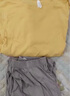 安之伴睡衣女纯棉素色可外穿女士睡衣宽松版舒适休闲套头家居服套装 秋黄（女） XL 实拍图