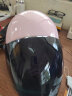 YEMA 3C认证359S电动摩托车头盔男女夏季防晒半盔安全帽新国标 桃粉花+长茶 实拍图