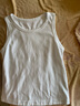 雲上生活250g棉氨混纺无袖吊带背心女夏款内搭上衣B6864X 云白色 M (95-115斤) 实拍图