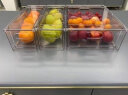 sungsa冰箱保鲜盒冷冻抽屉收纳盒鸡蛋盒冷藏盒瓜果蔬菜整理盒储存盒 大号（PET高透6L带隔板） 实拍图