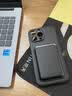 鱼非渔新款卡包苹果17ProMax手机壳iPhone16皮革卡套12保护防摔全包14皮质11插卡零钱包素皮15pro男女款X 碳黑【不掉色/优质皮质】送防磁贴 15 ProMax 实拍图