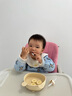Beeshum贝斯哈姆宝宝餐盘吸盘一体式硅胶儿童辅食碗婴儿餐具套装带叉子 辅食碗 米黄色 实拍图