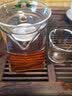 金灶（KAMJOVE）加厚耐热玻璃公道杯茶具配件 茶漏过滤器方形分茶器匀茶公杯GO-31 搭配GO-08玻璃茶漏 350ml 实拍图
