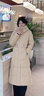 鸭鸭（YAYA）羽绒服女长款过膝2025冬季新款时尚气质收腰连帽加厚保暖外套XB 卡其色 M /160 实拍图
