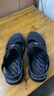 蜻蜓牌夏季皮凉鞋男士真皮休闲凉拖两穿大码防水软底户外穿开车沙滩鞋男 黑色 运动鞋码，脚宽胖选大一码 40 实拍图