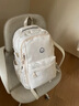 爱情海双肩包女大学生轻便书包时尚休闲大容量背包初中减负旅行包电脑包 【白色】轻便轻奢百搭ins帆布 出游运动笔记本通勤简约高颜值 实拍图